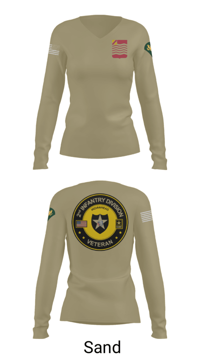 1st Battalion 15th Field Artillery 40296639 Women's Long Sleeve V-neck Shirt - 97