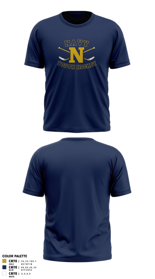 Short Sleeve Performance Shirt, Navy Youth Hockey, Ice Hockey, Teamtime, Team time, sublimation, custom sports apparel, team uniforms, spirit wear, spiritwear, sports uniforms, custom shirts, team store, custom team store, fundraiser sports, apparel fundraiser