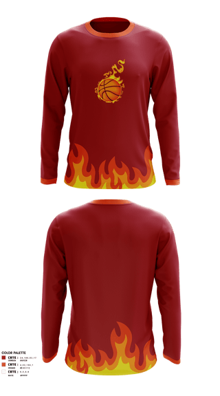 Long Sleeve Performance Shirt, Houston hot shots, Men's Basketball, Teamtime, Team time, sublimation, custom sports apparel, team uniforms, spirit wear, spiritwear, sports uniforms, custom shirts, team store, custom team store, fundraiser sports, apparel fundraiser