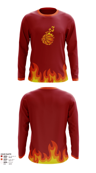 Houston hot shots 40745604 Long Sleeve Performance Shirt - 1