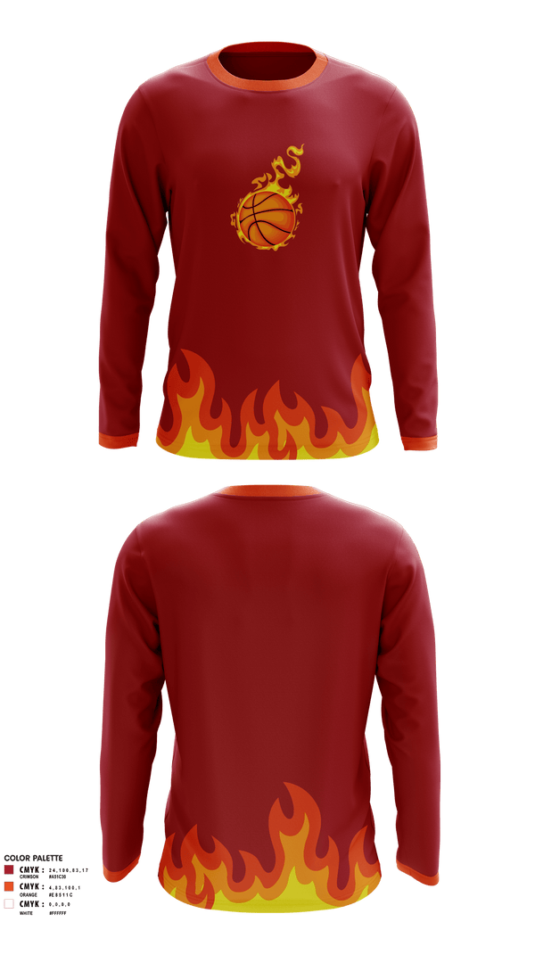 Long Sleeve Performance Shirt, Houston hot shots, Men's Basketball, Teamtime, Team time, sublimation, custom sports apparel, team uniforms, spirit wear, spiritwear, sports uniforms, custom shirts, team store, custom team store, fundraiser sports, apparel fundraiser