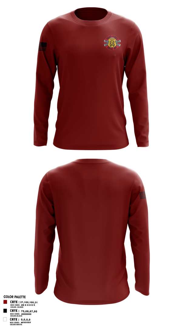 Long Sleeve Performance Shirt, 66 Transportation Company, , Teamtime, Team time, sublimation, custom sports apparel, team uniforms, spirit wear, spiritwear, sports uniforms, custom shirts, team store, custom team store, fundraiser sports, apparel fundraiser