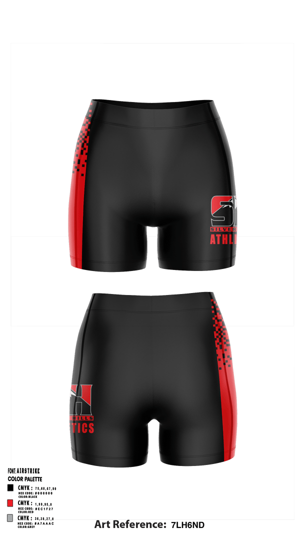 Women's Compression Shorts, Silver Hills MS, , Teamtime, Team time, sublimation, custom sports apparel, team uniforms, spirit wear, spiritwear, sports uniforms, custom shirts, team store, custom team store, fundraiser sports, apparel fundraiser