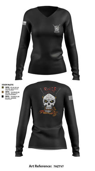 Women's Long Sleeve Vneck Shirt, Range Company, Marines, Teamtime, Team time, sublimation, custom sports apparel, team uniforms, spirit wear, spiritwear, sports uniforms, custom shirts, team store, custom team store, fundraiser sports, apparel fundraiser
