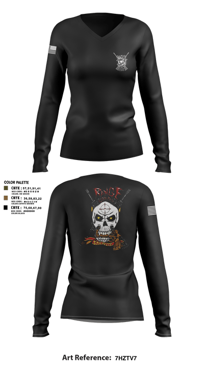 Range Company 26691107 Women's Long Sleeve V-neck Shirt - 3
