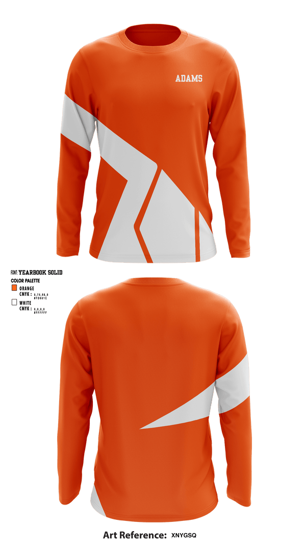 Long Sleeve Performance Shirt, Adams, Football, Teamtime, Team time, sublimation, custom sports apparel, team uniforms, spirit wear, spiritwear, sports uniforms, custom shirts, team store, custom team store, fundraiser sports, apparel fundraiser