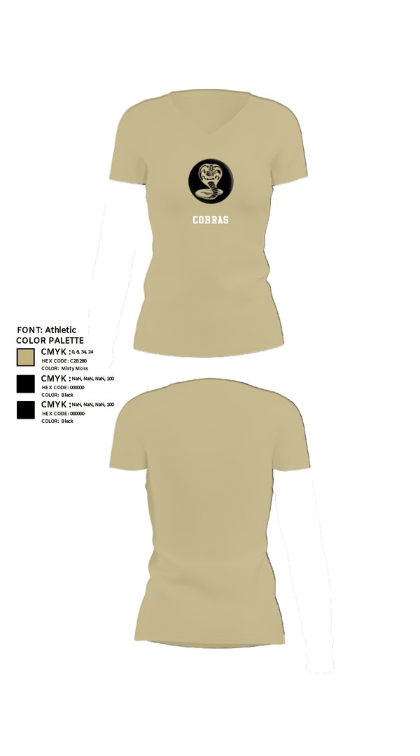 Women's Short Sleeve Vneck Shirt, Red WarriorsCobras, Army, Teamtime, Team time, sublimation, custom sports apparel, team uniforms, spirit wear, spiritwear, sports uniforms, custom shirts, team store, custom team store, fundraiser sports, apparel fundraiser