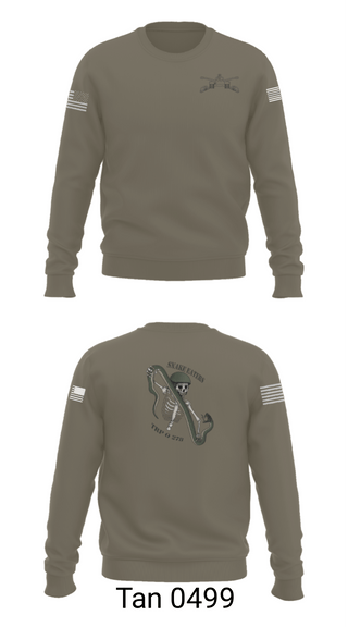 Crew Neck Sweatshirt, Q Troop 4/278th, Army, Teamtime, Team time, sublimation, custom sports apparel, team uniforms, spirit wear, spiritwear, sports uniforms, custom shirts, team store, custom team store, fundraiser sports, apparel fundraiser