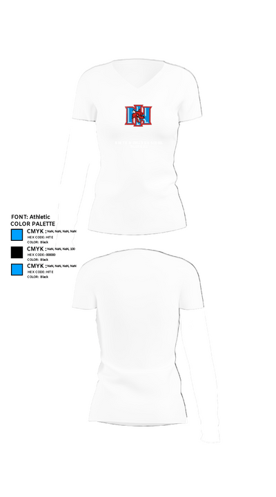 North Iredell High School Volleyball 34640851 Women's Short Sleeve V-neck Shirt - 18
