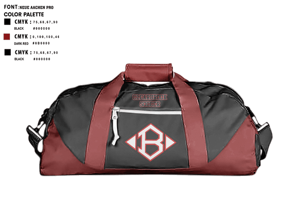 Duffle Bag, Clearbrook, Men's Soccer, Teamtime, Team time, sublimation, custom sports apparel, team uniforms, spirit wear, spiritwear, sports uniforms, custom shirts, team store, custom team store, fundraiser sports, apparel fundraiser