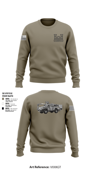 82nd Engineer Battalion 67992831 Crew Neck Sweatshirt - 1