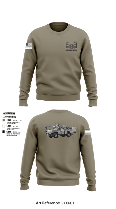 Crew Neck Sweatshirt, 82nd Engineer Battalion, Army, Teamtime, Team time, sublimation, custom sports apparel, team uniforms, spirit wear, spiritwear, sports uniforms, custom shirts, team store, custom team store, fundraiser sports, apparel fundraiser