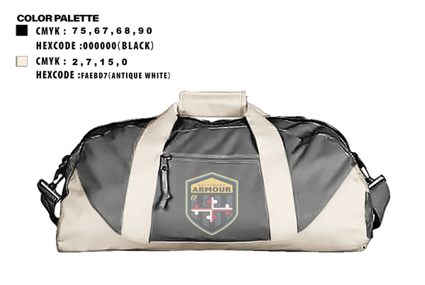 Duffle Bag, Baltimore Amour, Men's Soccer, Teamtime, Team time, sublimation, custom sports apparel, team uniforms, spirit wear, spiritwear, sports uniforms, custom shirts, team store, custom team store, fundraiser sports, apparel fundraiser