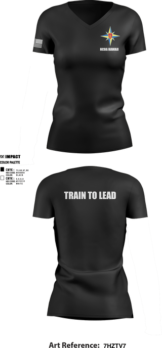 Women's Short Sleeve Vneck Shirt, NCOA Hawaii, Army, Teamtime, Team time, sublimation, custom sports apparel, team uniforms, spirit wear, spiritwear, sports uniforms, custom shirts, team store, custom team store, fundraiser sports, apparel fundraiser