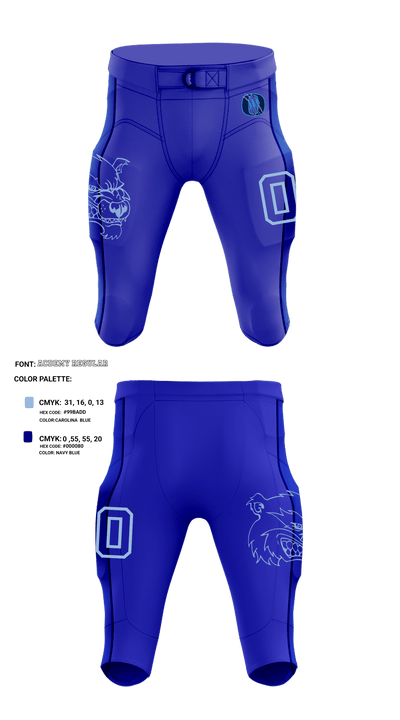 Oxford Pop Warner Football And Cheer 96398597 Football Pants - 2