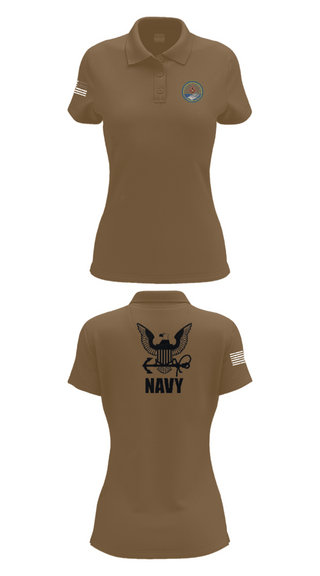 Women's Short Sleeve Performance Polo, Cvn 77 IM-5, Navy, Teamtime, Team time, sublimation, custom sports apparel, team uniforms, spirit wear, spiritwear, sports uniforms, custom shirts, team store, custom team store, fundraiser sports, apparel fundraiser