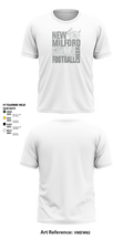 New Milford Bulls Football And Cheerleading 19489077 Short Sleeve Performance Shirt - 16