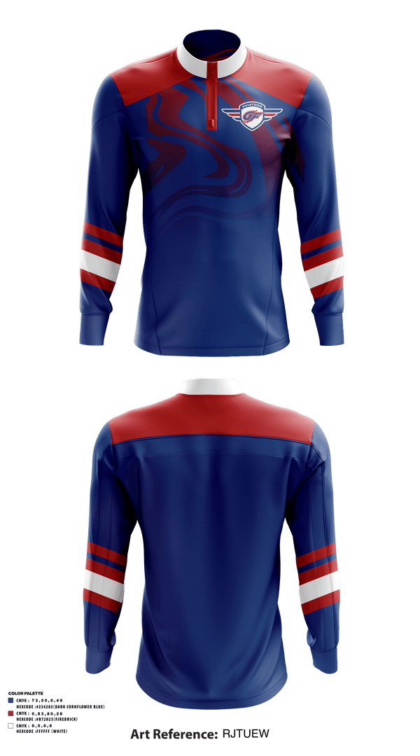 Quarter Zip Jacket, GRAND FORKS YOUTH HOCKEY ASSOCIATION 92789320, Ice Hockey, Teamtime, Team time, sublimation, custom sports apparel, team uniforms, spirit wear, spiritwear, sports uniforms, custom shirts, team store, custom team store, fundraiser sports, apparel fundraiser