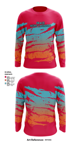 Long Sleeve Performance Shirt, Grace, Men's Lacrosse, Teamtime, Team time, sublimation, custom sports apparel, team uniforms, spirit wear, spiritwear, sports uniforms, custom shirts, team store, custom team store, fundraiser sports, apparel fundraiser