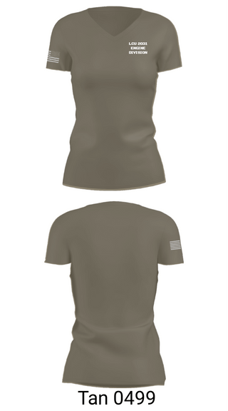 Women's Short Sleeve Vneck Shirt, LCU 2031 ENGINE DIVISION, Army, Teamtime, Team time, sublimation, custom sports apparel, team uniforms, spirit wear, spiritwear, sports uniforms, custom shirts, team store, custom team store, fundraiser sports, apparel fundraiser