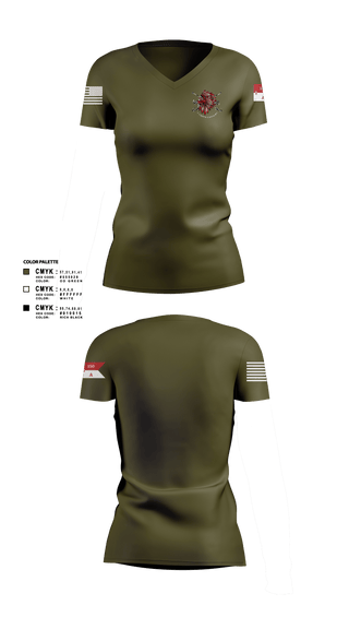 Women's Short Sleeve Vneck Shirt, Apache Troop 1-150th, Army, Teamtime, Team time, sublimation, custom sports apparel, team uniforms, spirit wear, spiritwear, sports uniforms, custom shirts, team store, custom team store, fundraiser sports, apparel fundraiser