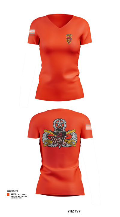 Spartans 31739633 Women's Short Sleeve V-neck Shirt - 103