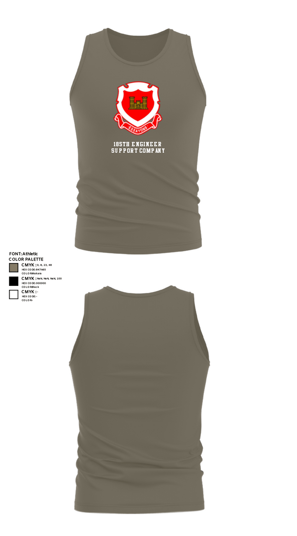Tank Top, 185th Engineer Support Company, , Teamtime, Team time, sublimation, custom sports apparel, team uniforms, spirit wear, spiritwear, sports uniforms, custom shirts, team store, custom team store, fundraiser sports, apparel fundraiser
