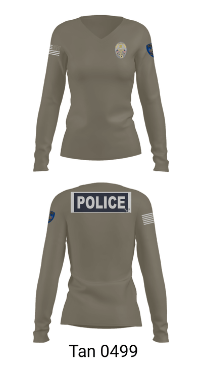 Miami Police Department 88232990 Women's Long Sleeve V-neck Shirt - 73