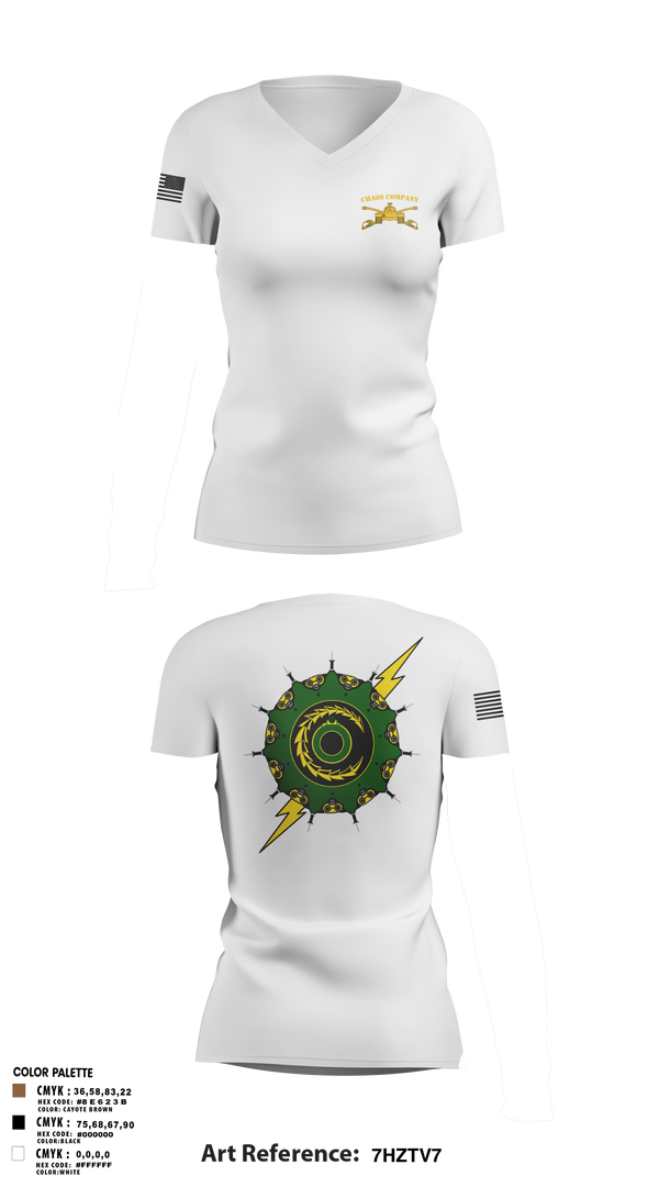 Women's Short Sleeve Vneck Shirt, Chaos Company, Army, Teamtime, Team time, sublimation, custom sports apparel, team uniforms, spirit wear, spiritwear, sports uniforms, custom shirts, team store, custom team store, fundraiser sports, apparel fundraiser