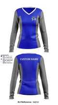 Wheatland youth football and cheer 53677637 Women's Long Sleeve V-neck Shirt - 6