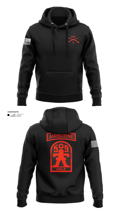 3-509th Parachute Infantry BN Able Nation 10459424 Hoodie - 21