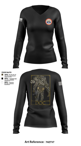 Women's Long Sleeve Vneck Shirt, MCSFR RAS, Navy, Teamtime, Team time, sublimation, custom sports apparel, team uniforms, spirit wear, spiritwear, sports uniforms, custom shirts, team store, custom team store, fundraiser sports, apparel fundraiser