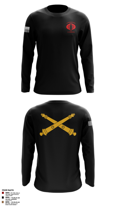 Charlie Battery, 1-119th FA 47943338 Long Sleeve Performance Shirt 3