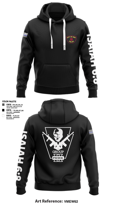 Erie police department 42261710 Hoodie - 4