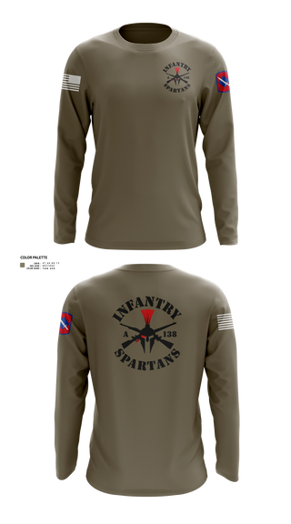 Long Sleeve Performance Shirt, Alpha Company 1-138th Infantry Regiment, , Teamtime, Team time, sublimation, custom sports apparel, team uniforms, spirit wear, spiritwear, sports uniforms, custom shirts, team store, custom team store, fundraiser sports, apparel fundraiser