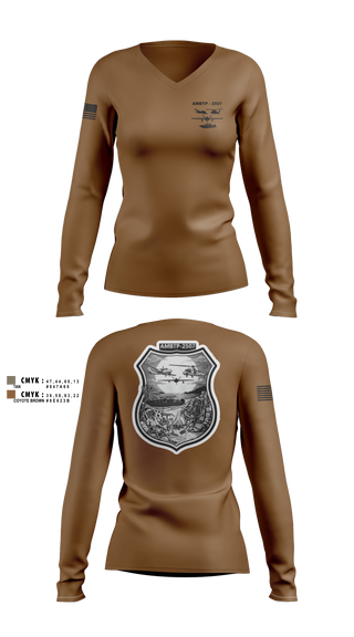 Women's Long Sleeve Vneck Shirt, AMBTP-2507, , Teamtime, Team time, sublimation, custom sports apparel, team uniforms, spirit wear, spiritwear, sports uniforms, custom shirts, team store, custom team store, fundraiser sports, apparel fundraiser
