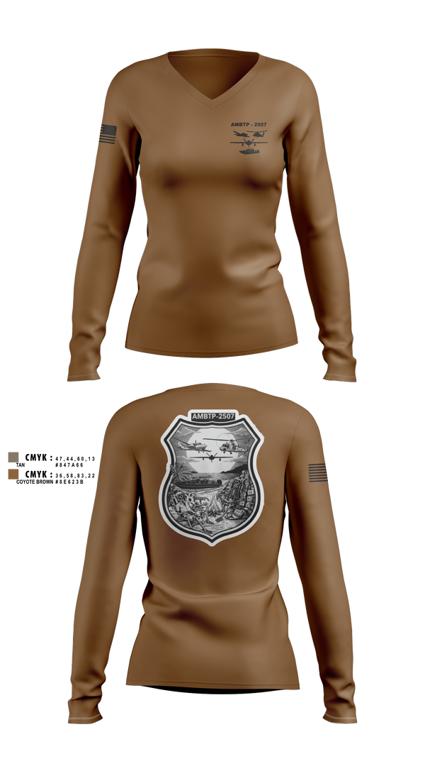 Women's Long Sleeve Vneck Shirt, AMBTP-2507, , Teamtime, Team time, sublimation, custom sports apparel, team uniforms, spirit wear, spiritwear, sports uniforms, custom shirts, team store, custom team store, fundraiser sports, apparel fundraiser