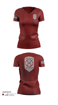The Melrose Fire Company Incorporated 84438539 Women's Short Sleeve V-neck Shirt - 23