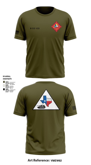 Short Sleeve Performance Shirt, Bravo 1/23 63480397, Marines, Teamtime, Team time, sublimation, custom sports apparel, team uniforms, spirit wear, spiritwear, sports uniforms, custom shirts, team store, custom team store, fundraiser sports, apparel fundraiser