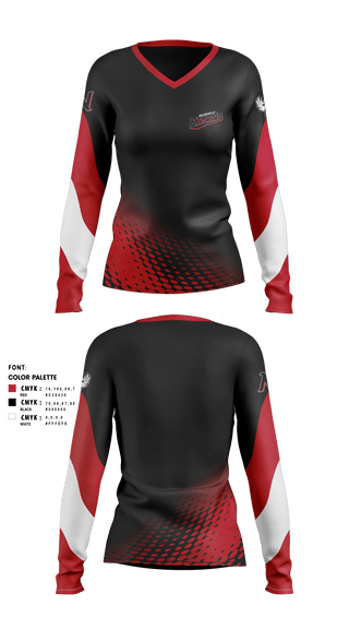 Women's Long Sleeve Vneck Shirt, NEMESISOCS 117th RTI, Softball, Teamtime, Team time, sublimation, custom sports apparel, team uniforms, spirit wear, spiritwear, sports uniforms, custom shirts, team store, custom team store, fundraiser sports, apparel fundraiser