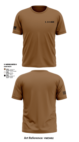 Short Sleeve Performance Shirt, E, 3-4 ADAR, Army, Teamtime, Team time, sublimation, custom sports apparel, team uniforms, spirit wear, spiritwear, sports uniforms, custom shirts, team store, custom team store, fundraiser sports, apparel fundraiser