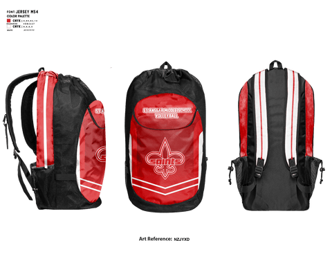 Gear Bag, St Ansgar Middle School Volleyball, Women's Volleyball, Teamtime, Team time, sublimation, custom sports apparel, team uniforms, spirit wear, spiritwear, sports uniforms, custom shirts, team store, custom team store, fundraiser sports, apparel fundraiser