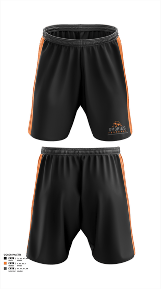 Athletic Shorts With Pockets, Smokies, Football, Teamtime, Team time, sublimation, custom sports apparel, team uniforms, spirit wear, spiritwear, sports uniforms, custom shirts, team store, custom team store, fundraiser sports, apparel fundraiser