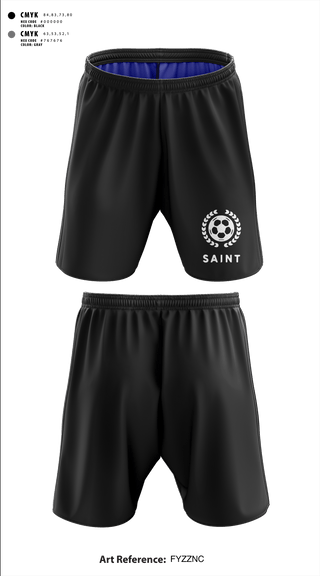 Athletic Shorts With Pockets, Saint, Men's Soccer, Teamtime, Team time, sublimation, custom sports apparel, team uniforms, spirit wear, spiritwear, sports uniforms, custom shirts, team store, custom team store, fundraiser sports, apparel fundraiser