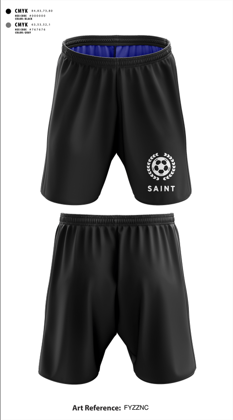 Athletic Shorts With Pockets, Saint, Men's Soccer, Teamtime, Team time, sublimation, custom sports apparel, team uniforms, spirit wear, spiritwear, sports uniforms, custom shirts, team store, custom team store, fundraiser sports, apparel fundraiser
