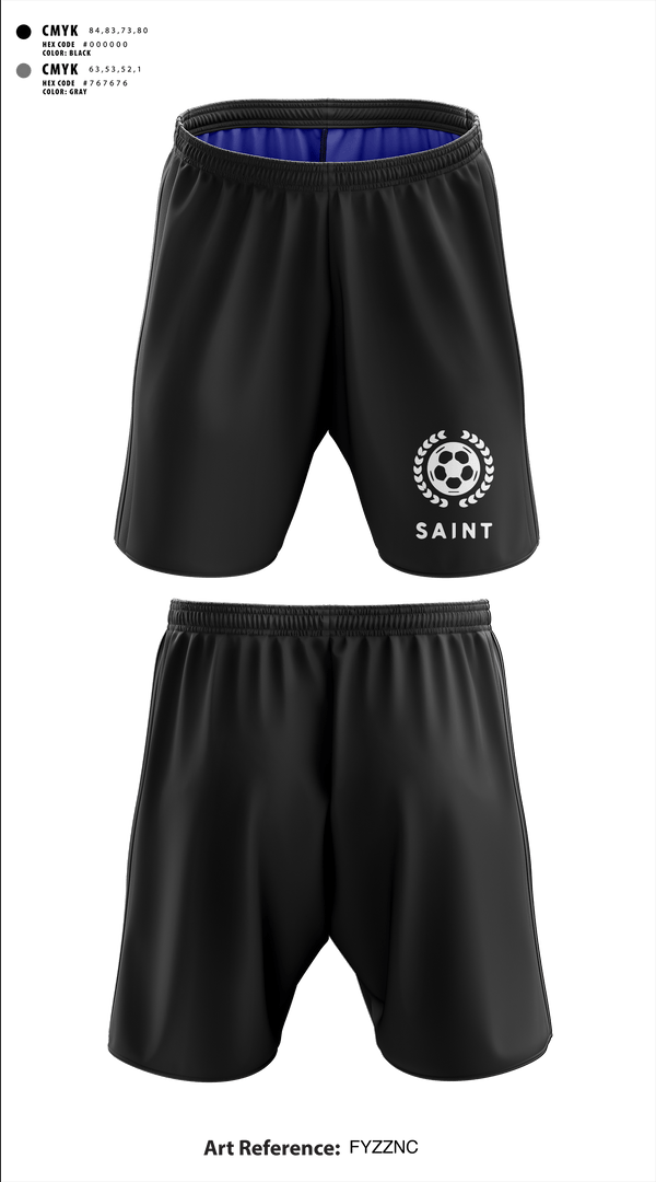 Athletic Shorts With Pockets, Saint, Men's Soccer, Teamtime, Team time, sublimation, custom sports apparel, team uniforms, spirit wear, spiritwear, sports uniforms, custom shirts, team store, custom team store, fundraiser sports, apparel fundraiser