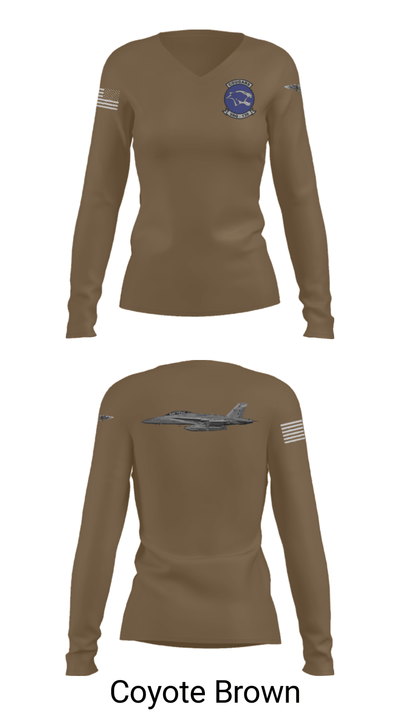 VAQ-139 Cougars 17202131 Women's Long Sleeve V-neck Shirt - 16