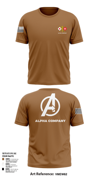 Short Sleeve Performance Shirt, Alpha Company, Army, Teamtime, Team time, sublimation, custom sports apparel, team uniforms, spirit wear, spiritwear, sports uniforms, custom shirts, team store, custom team store, fundraiser sports, apparel fundraiser