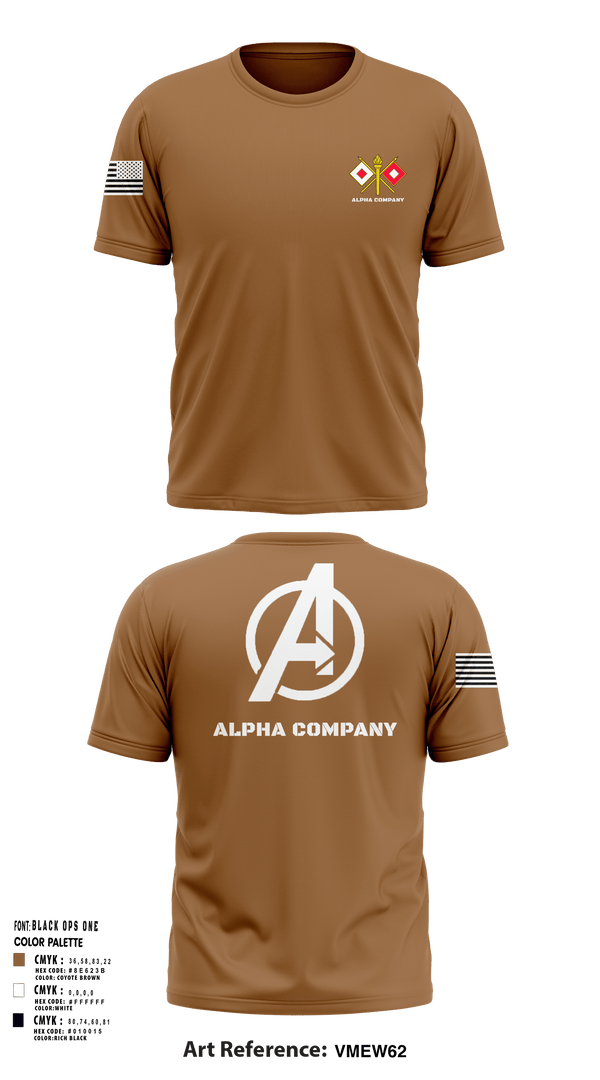 Short Sleeve Performance Shirt, Alpha Company, Army, Teamtime, Team time, sublimation, custom sports apparel, team uniforms, spirit wear, spiritwear, sports uniforms, custom shirts, team store, custom team store, fundraiser sports, apparel fundraiser