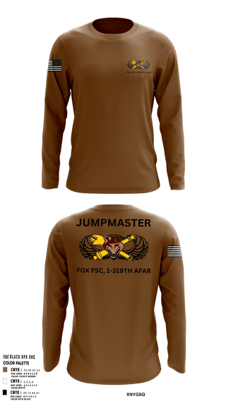 Long Sleeve Performance Shirt, Fox FSC, 1-319 AFAR, Army, Teamtime, Team time, sublimation, custom sports apparel, team uniforms, spirit wear, spiritwear, sports uniforms, custom shirts, team store, custom team store, fundraiser sports, apparel fundraiser